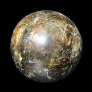 Labradorite sphere 61mm 424g in sunlight - Rocks and Things Store