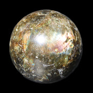 Labradorite sphere 61mm 424g in sunlight - Rocks and Things Store