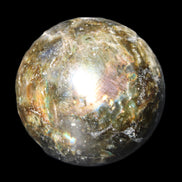 Labradorite sphere 61mm 424g in sunlight - Rocks and Things Store