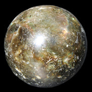 Labradorite sphere 61mm 424g in sunlight - Rocks and Things Store