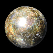 Labradorite sphere 61mm 424g in sunlight - Rocks and Things Store