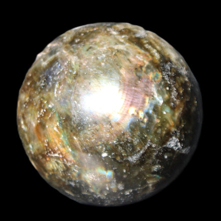 Labradorite sphere 61mm 424g in sunlight - Rocks and Things Store