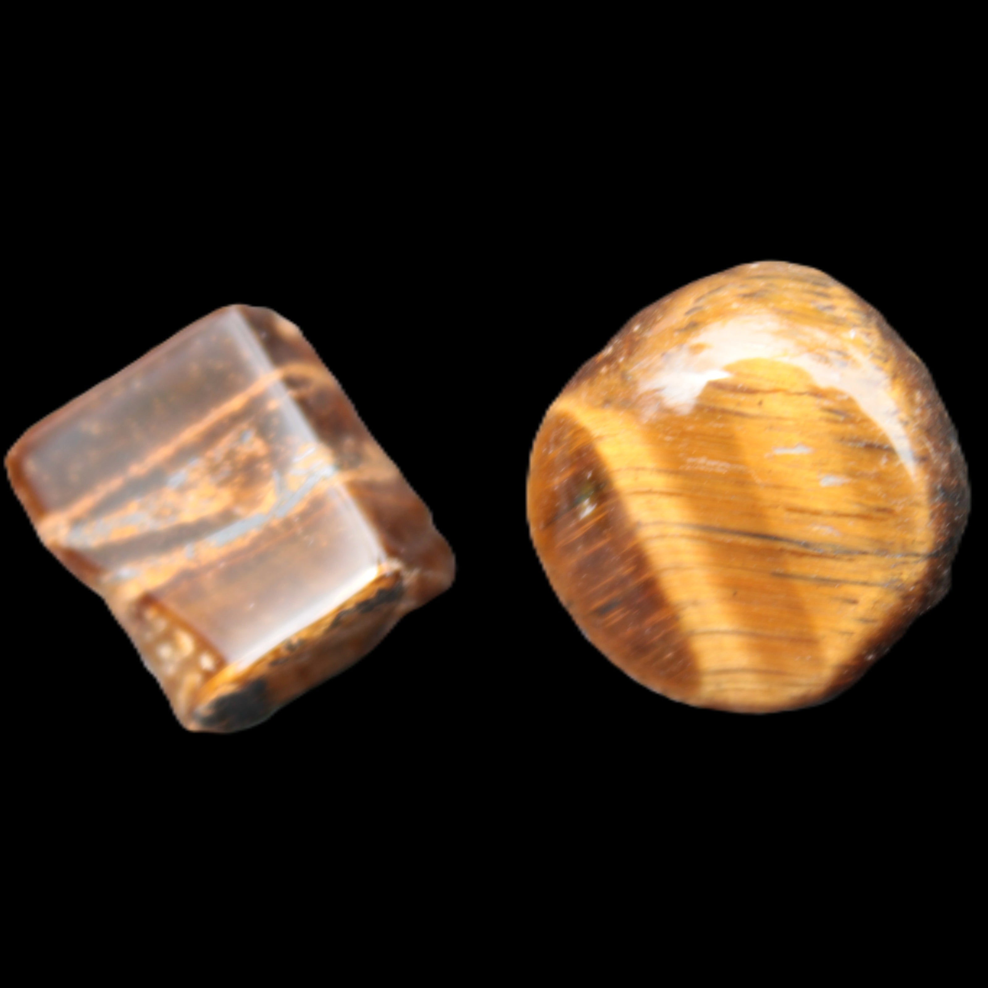 Tigers Eye 2 polished stones 8-13g Rocks and Things