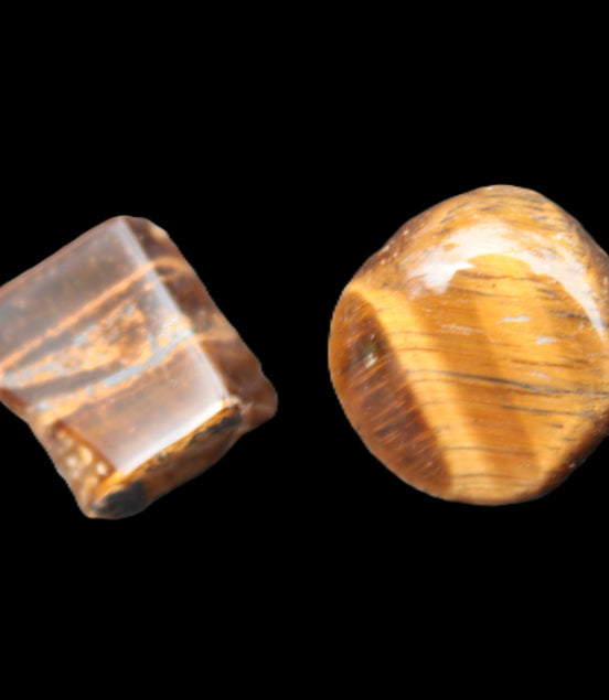Tigers Eye 2 polished stones 8-13g Rocks and Things