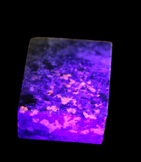Yooperlite Lake Superior Sodalite 147g in UV light - Rocks and Things Store