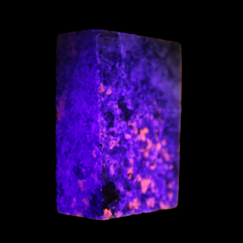 Yooperlite Lake Superior Sodalite 147g in UV light - Rocks and Things Store