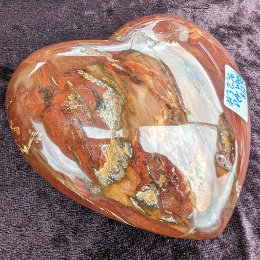 Petrified Wood heart 315g Rocks and Things