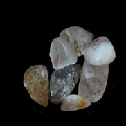 Green Hair Rutilated Quartz 7 tiny crystals 8g in sunlight - Rocks and Things Store