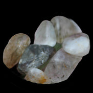 Green Hair Rutilated Quartz 7 tiny crystals 8g in sunlight - Rocks and Things Store