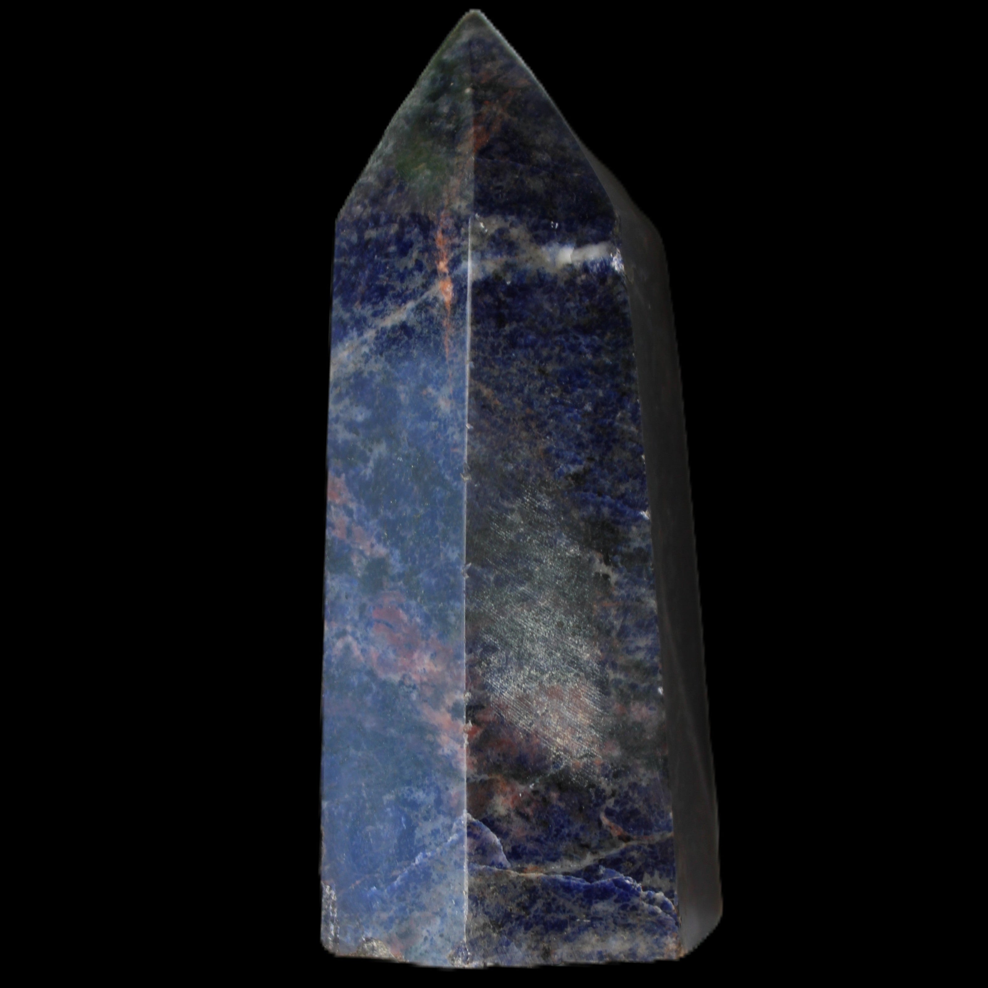Sodalite obelisk 328g in sunlight - Rocks and Things Store