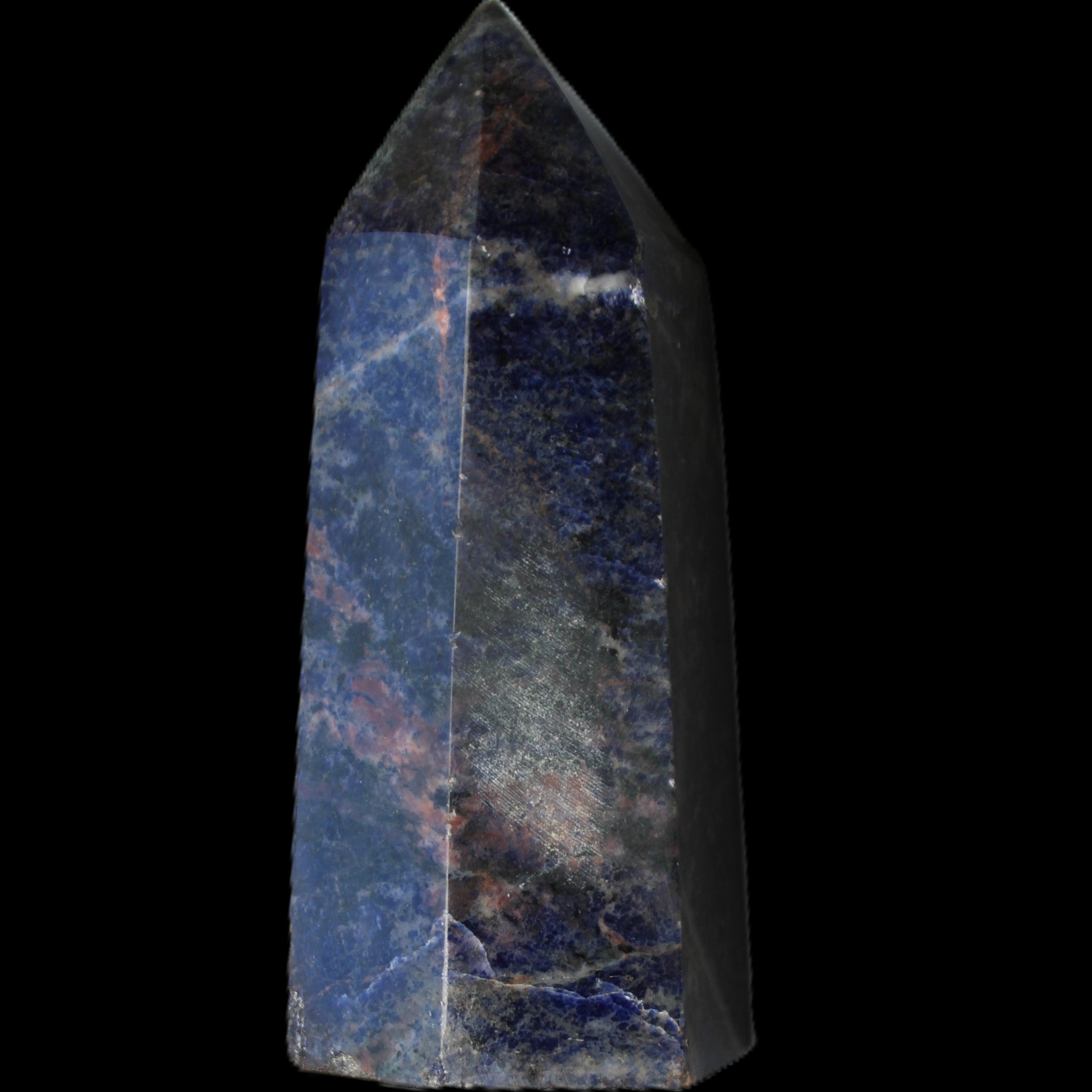 Sodalite obelisk 328g in sunlight - Rocks and Things Store