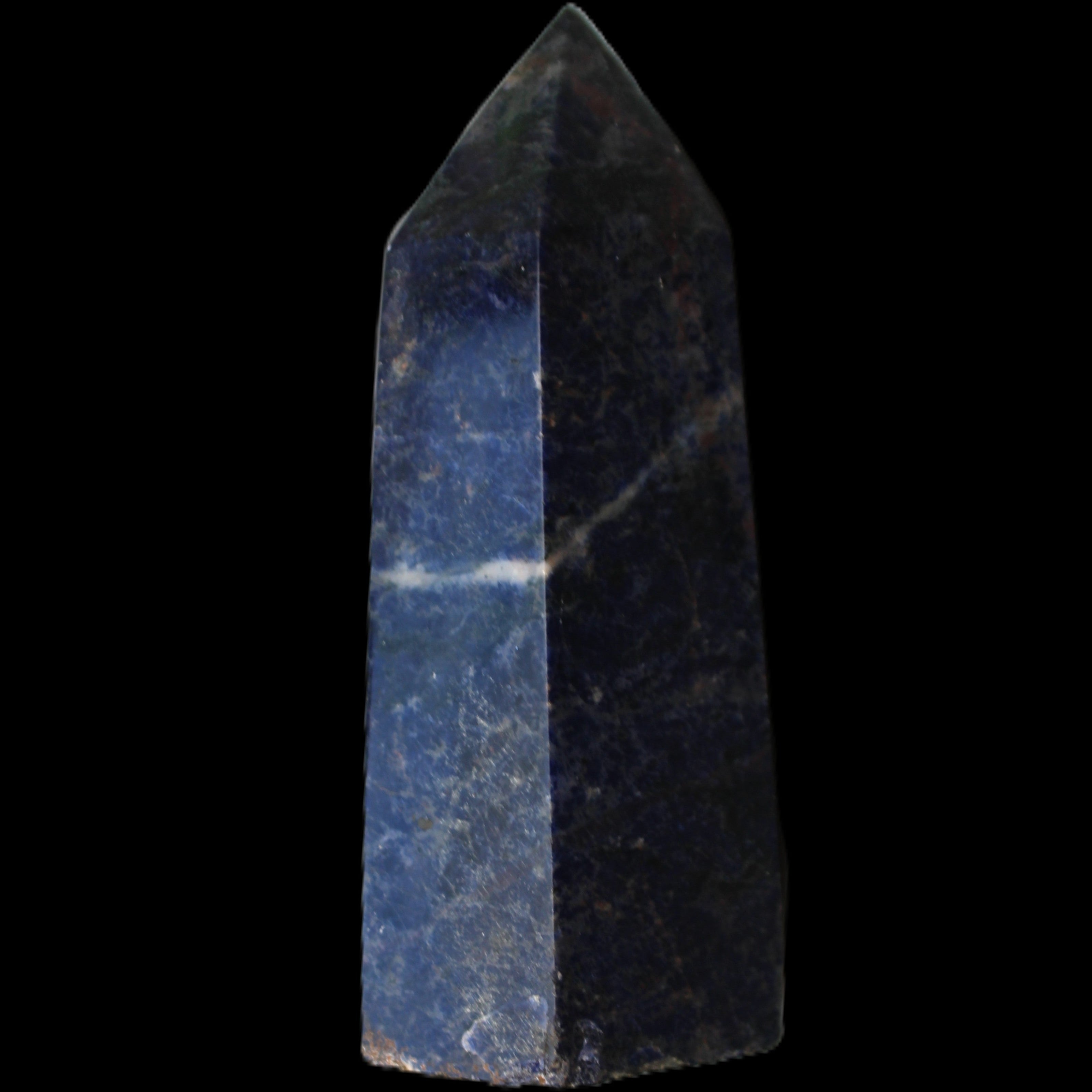 Sodalite obelisk 328g in sunlight - Rocks and Things Store