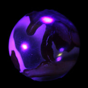 Marine Jasper sphere 45mm 126g Rocks and Things Store in UV light