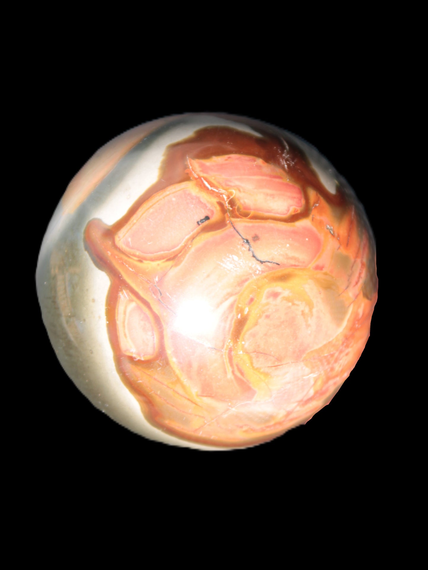 Marine Jasper sphere 45mm 126g Rocks and Things