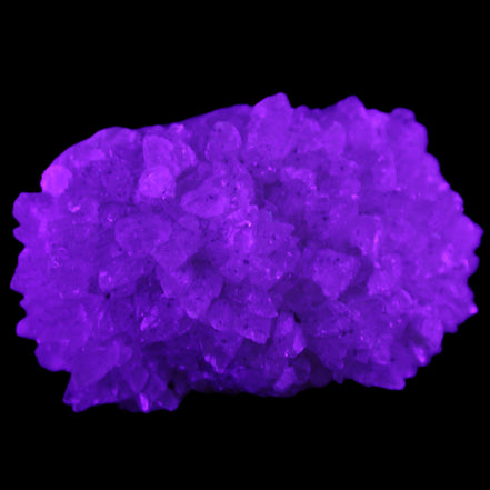 Clear Quartz cluster 75*60*42mm 218g in UV light - Rocks and Things Store