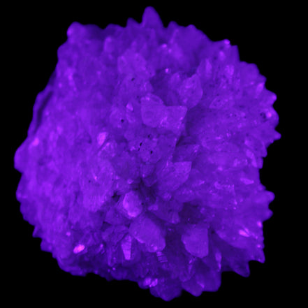 Clear Quartz cluster 75*60*42mm 218g in UV light - Rocks and Things Store