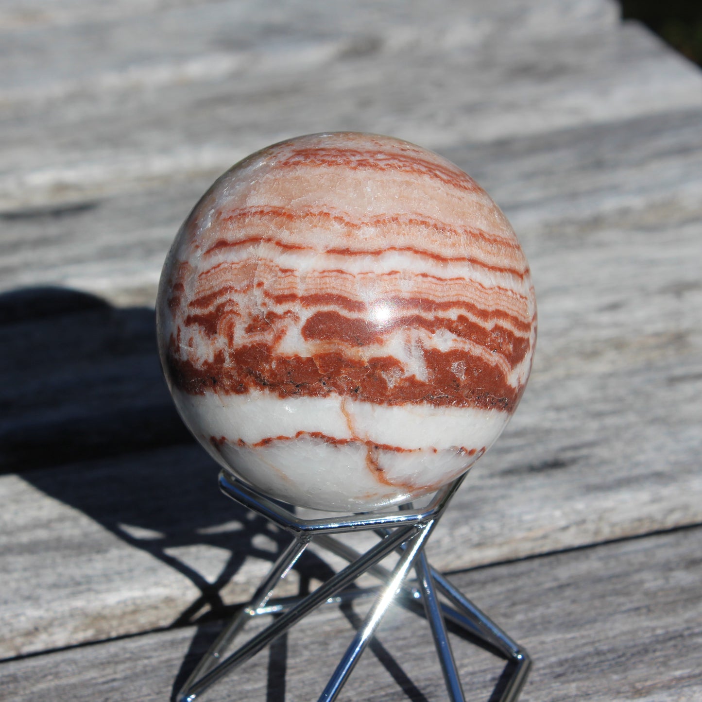 Rhodochrosite sphere 287g Rocks and Things