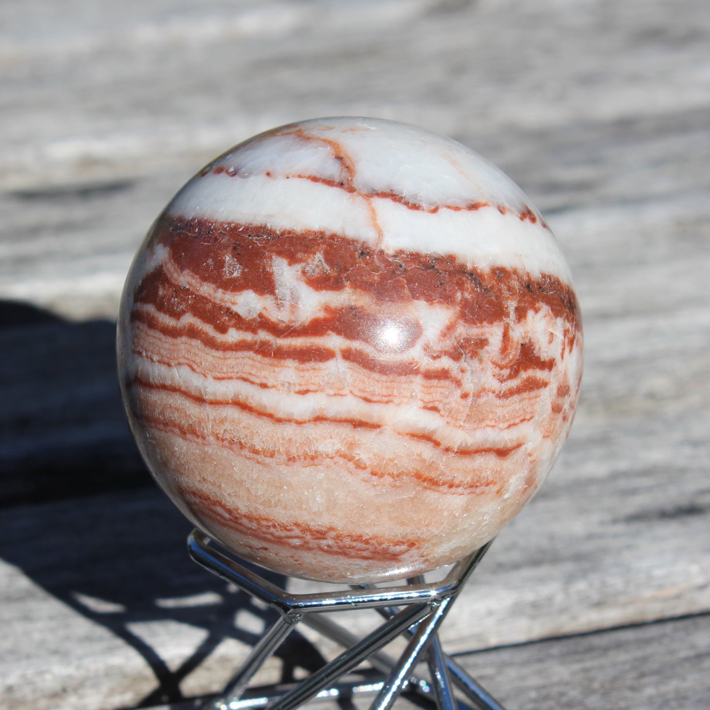 Rhodochrosite sphere 287g Rocks and Things