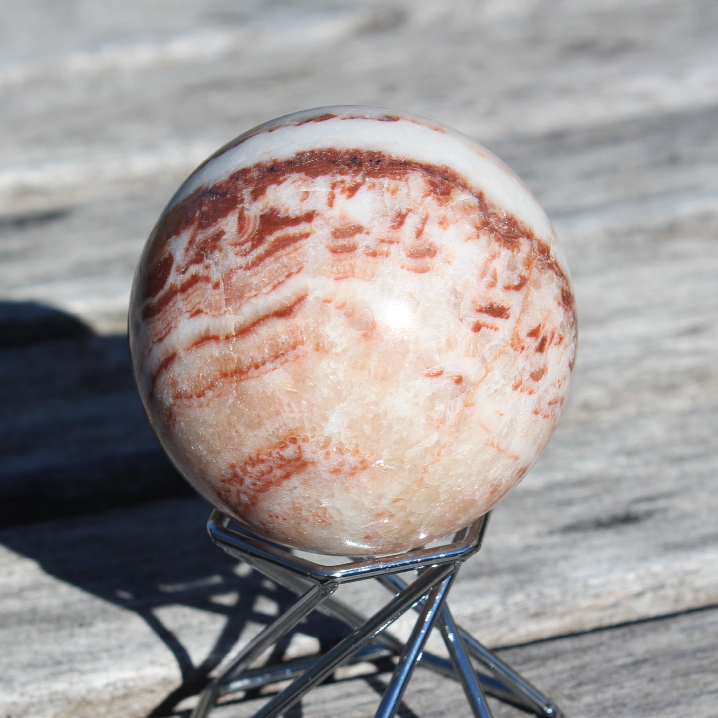 Rhodochrosite sphere 287g Rocks and Things