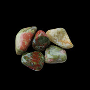 Unakite tiny tumbled 4-8 stones 9g in sunshine - Rocks and Things Store