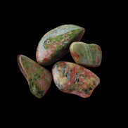 Unakite tiny tumbled 4-8 stones 9g in sunshine - Rocks and Things Store