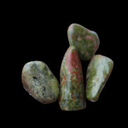 Unakite tiny tumbled 4-8 stones 9g in sunshine - Rocks and Things Store