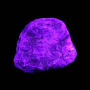 Blue Sapphire (unheated) 69g in UV light - Rocks and Things Store