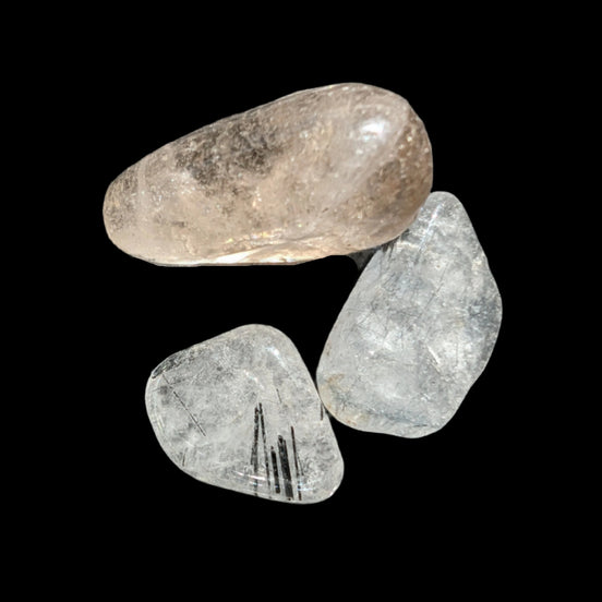 Black hair Rutilated Quartz 3 crystals 8-10g in sunshine - Rocks and Things Store