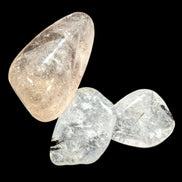 Black hair Rutilated Quartz 3 crystals 8-10g in sunshine - Rocks and Things Store