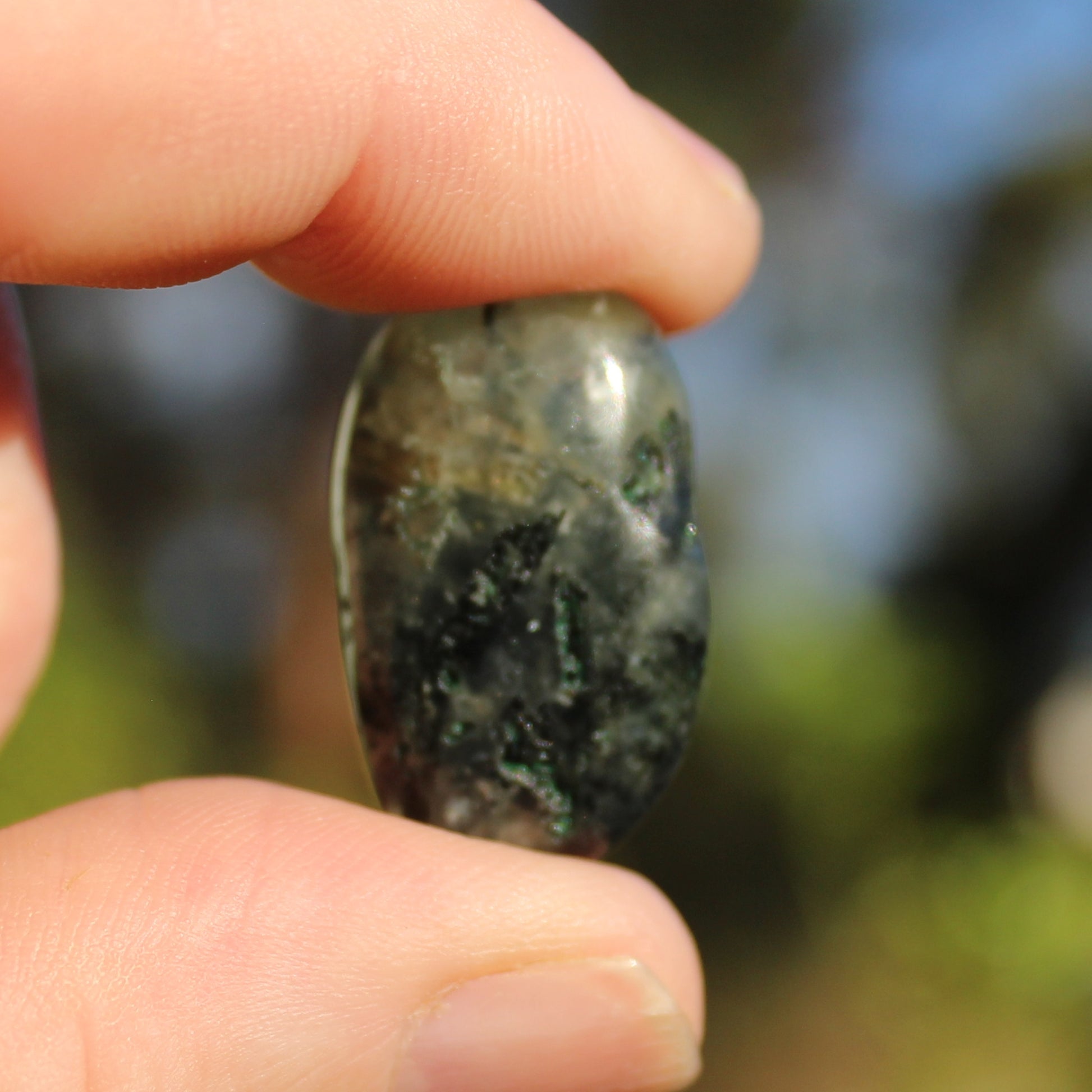 Prehnite tumbled crystal 8-11g Rocks and Things