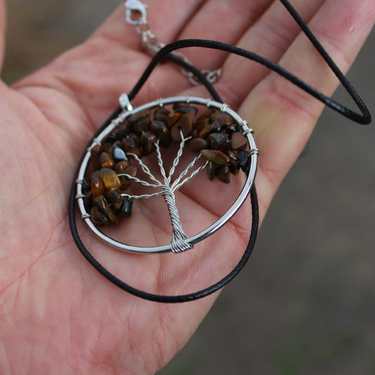 Tigers Eye Tree of Life necklace