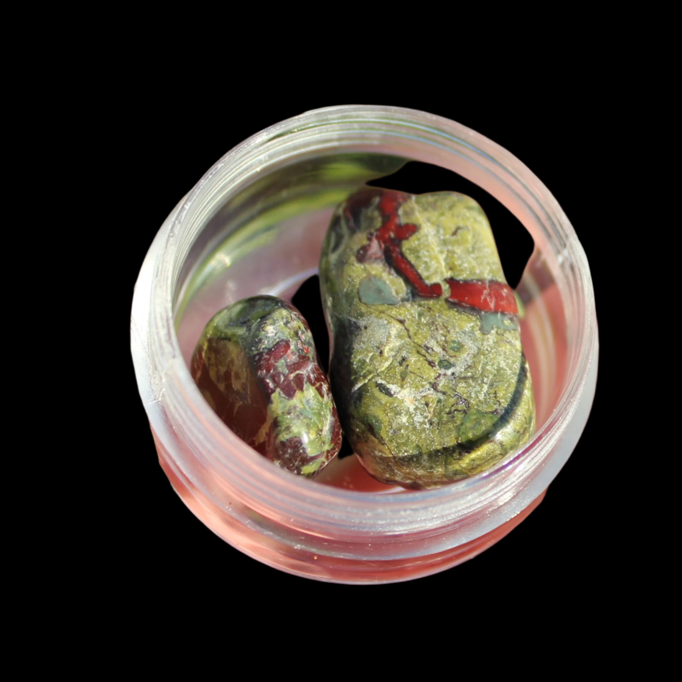 Dragons Blood Stone 2 tumbled stones 11-18g - Rocks and Things Store