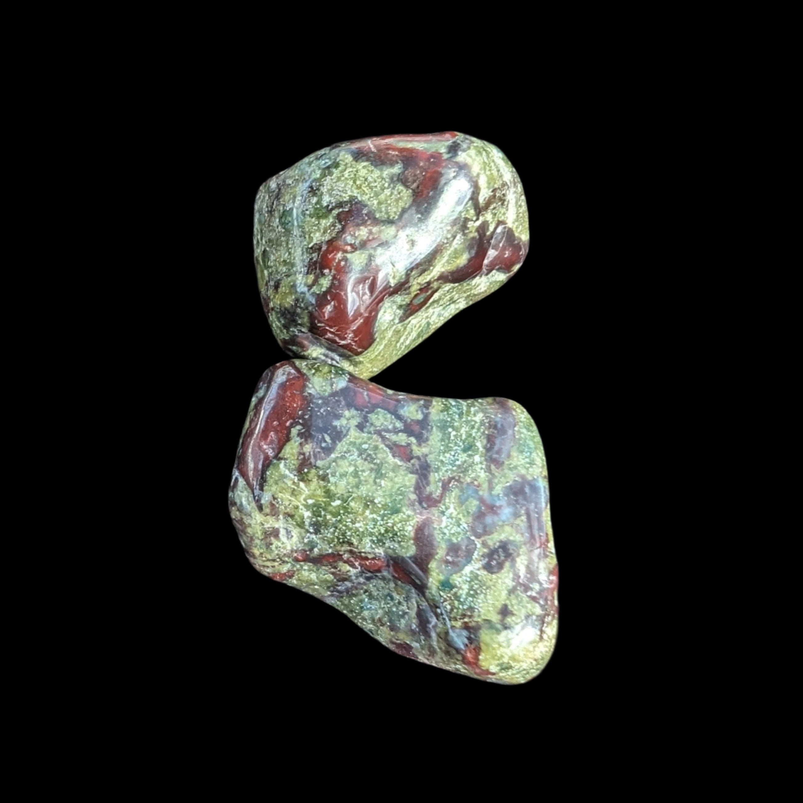 Dragons Blood Stone 2 tumbled stones 11-18g - Rocks and Things Store
