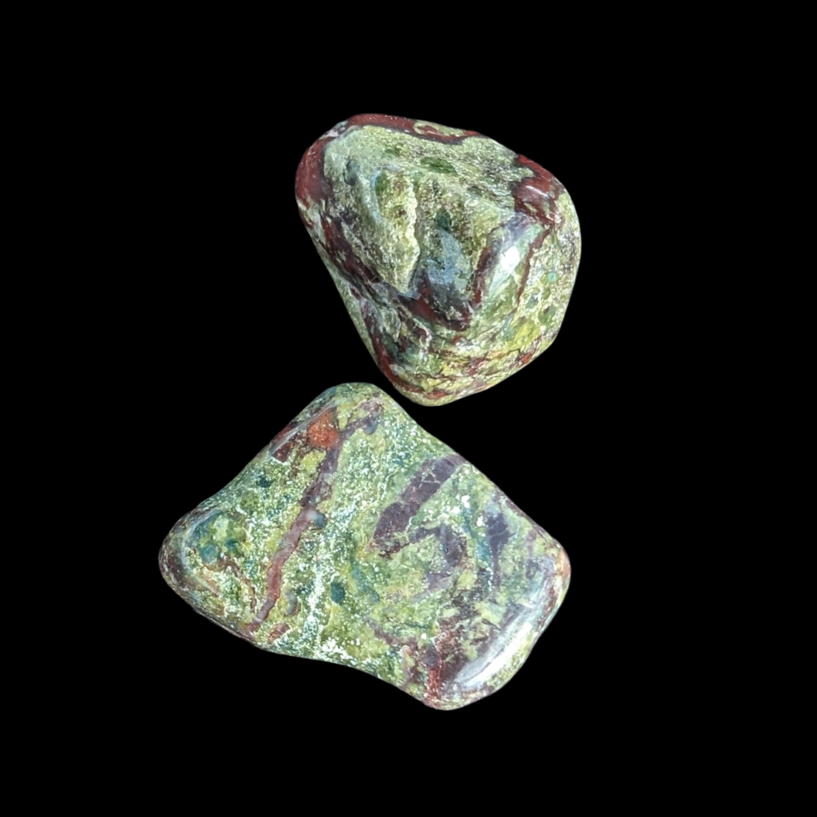 Dragons Blood Stone 2 tumbled stones 11-18g - Rocks and Things Store