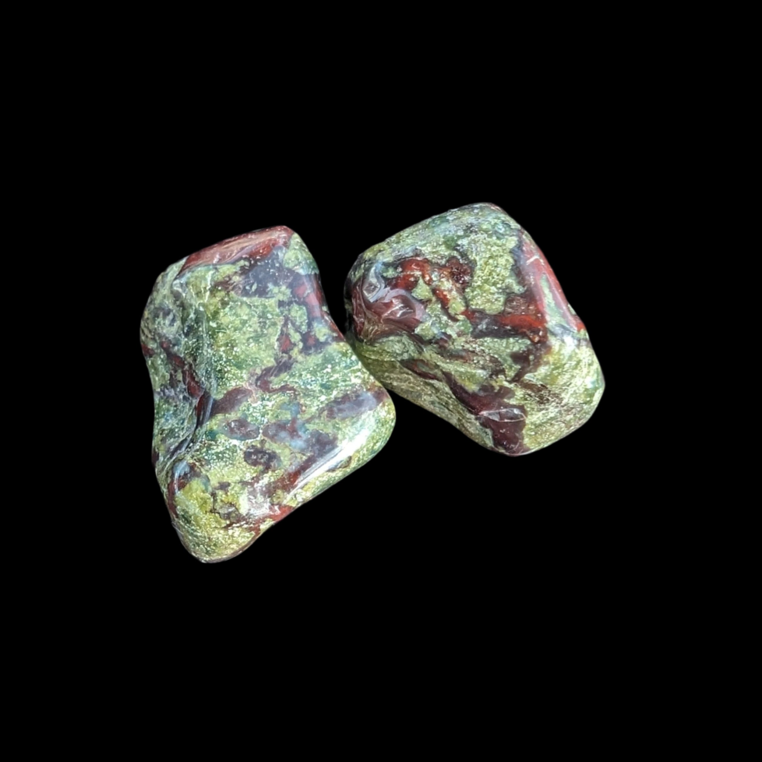 Dragons Blood Stone 2 tumbled stones 11-18g - Rocks and Things Store