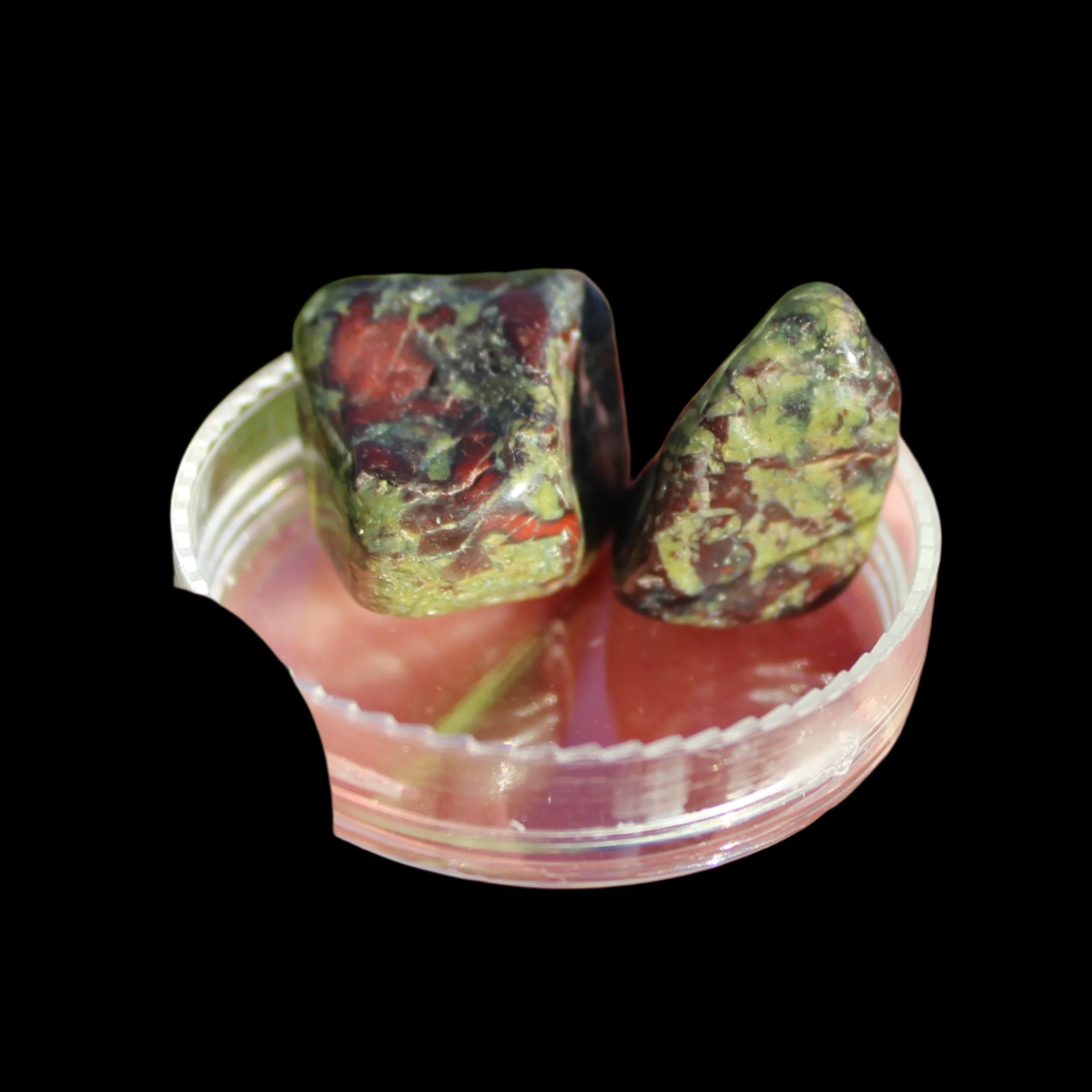 Dragons Blood Stone 2 tumbled stones 11-18g - Rocks and Things Store