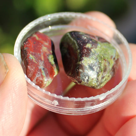 Dragons Blood Stone 2 tumbled stones 11-18g Rocks and Things