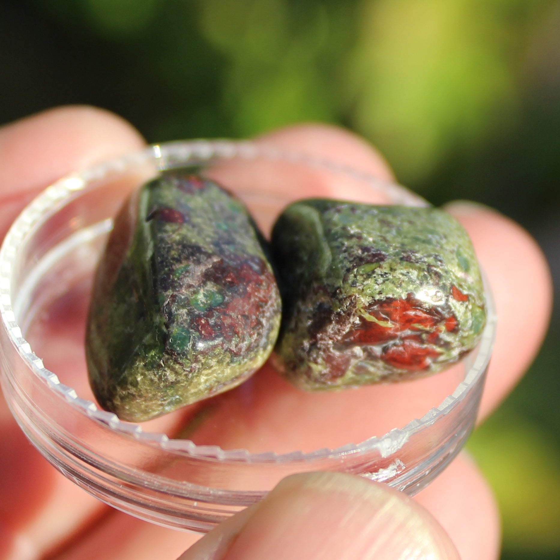 Dragons Blood Stone 2 tumbled stones 11-18g Rocks and Things