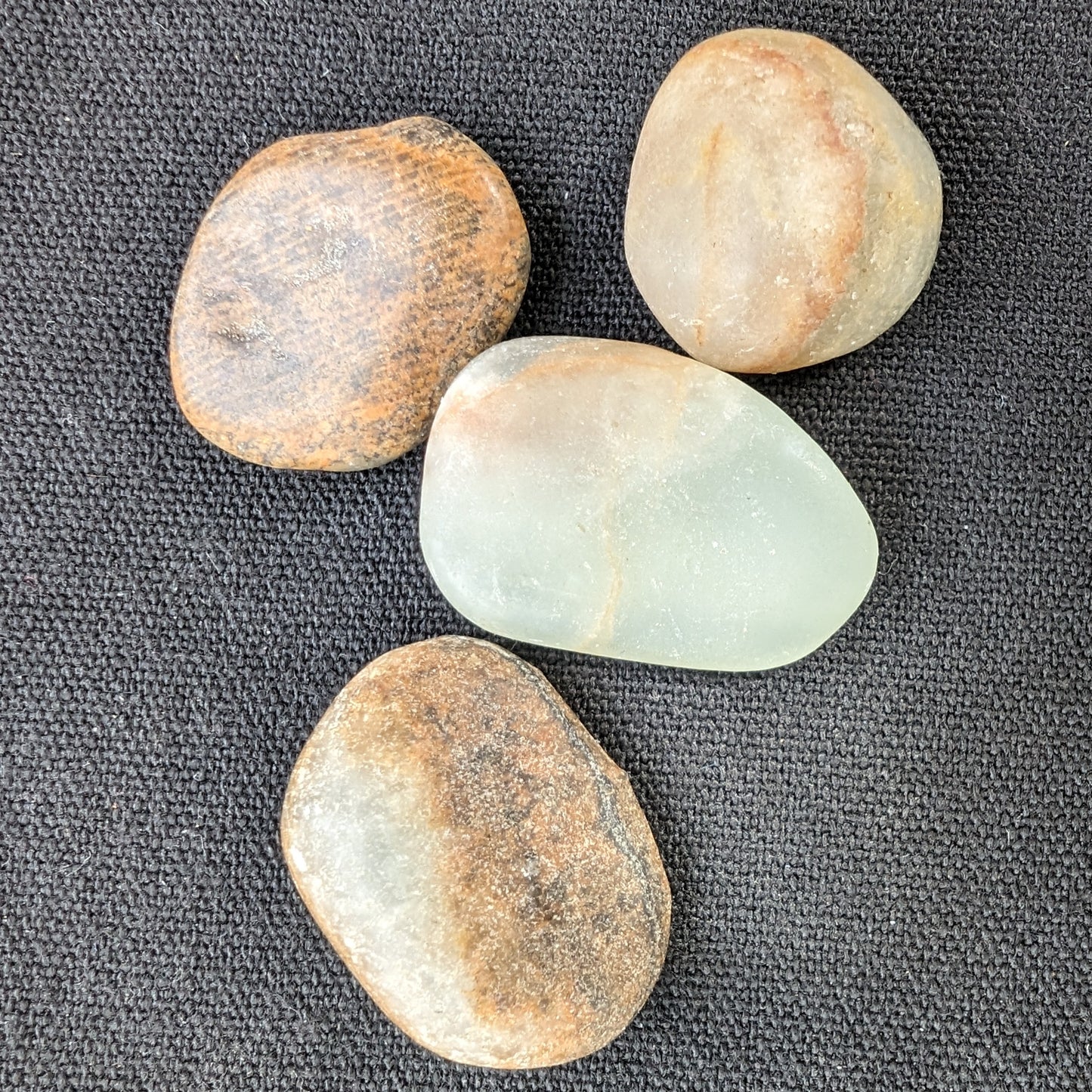 Pelllucid Caribbean Calcite Aragonite polished stones 14-18g