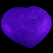 Celestite heart 160g in UV light - Rocks and Things Store