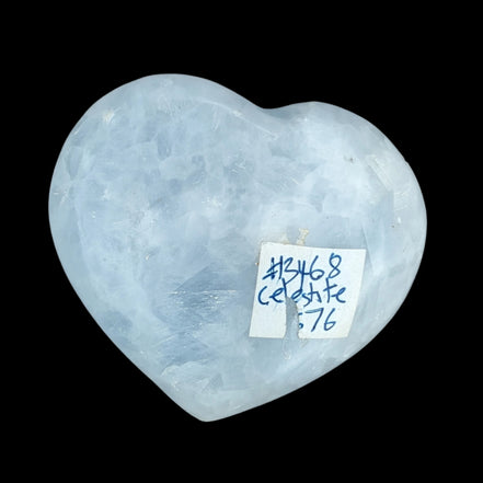 Celestite heart 160g - Rocks and Things Store