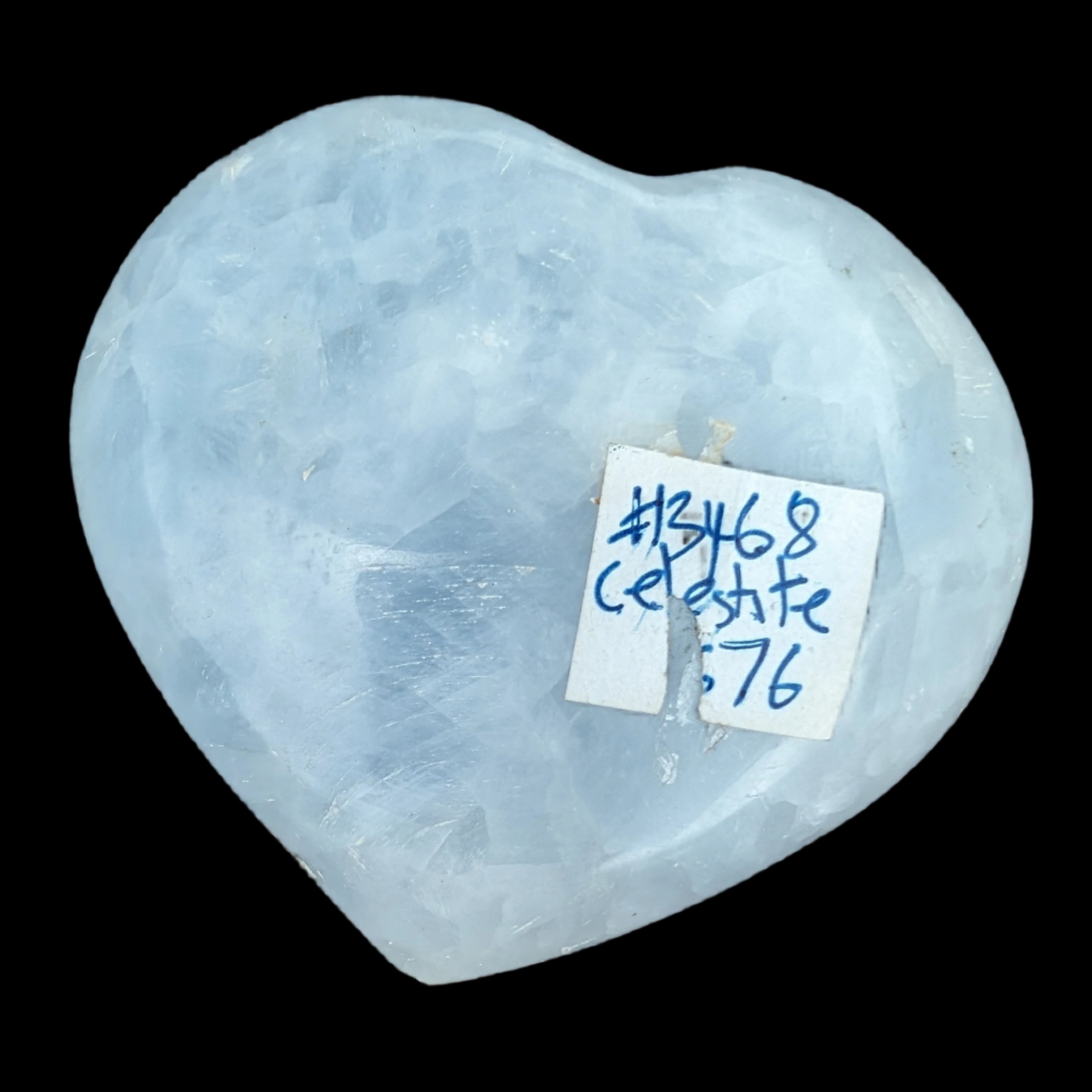 Celestite heart 160g Rocks and Things