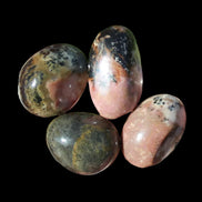 Rhodonite 4/5 tiny tumbled stone 12-19g in sunlight - Rocks and Things Store