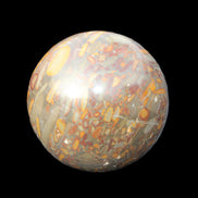 Bamboo Leaf Jasper sphere 175g in sunlight - Rocks and Things Store