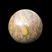 Bamboo Leaf Jasper sphere 175g in sunlight - Rocks and Things Store