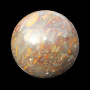 Bamboo Leaf Jasper sphere 175g in sunlight - Rocks and Things Store