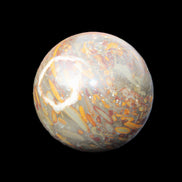 Bamboo Leaf Jasper sphere 175g in sunlight - Rocks and Things Store