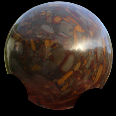 Bamboo Leaf Jasper sphere 175g Rocks and Things