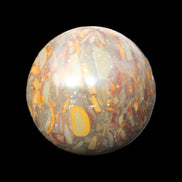 Bamboo Leaf Jasper sphere 175g in sunlight - Rocks and Things Store