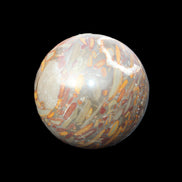 Bamboo Leaf Jasper sphere 175g in sunlight - Rocks and Things Store